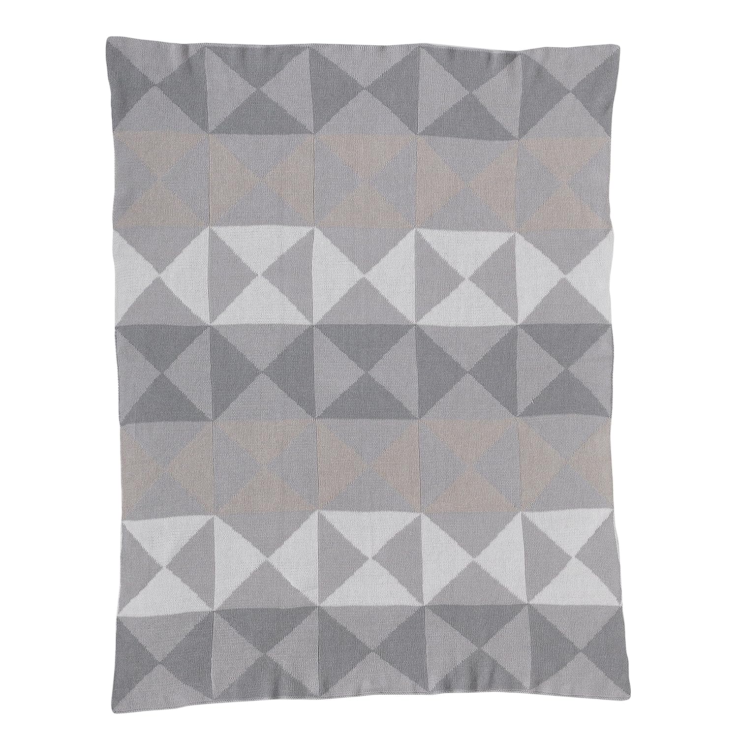 Lolli Living Cotton Knitted Blanket – Salt – Ultra Soft 100% Cotton Knit Receiving Or Swaddle Blanket, Graphic Print, Lightweight and Breathable