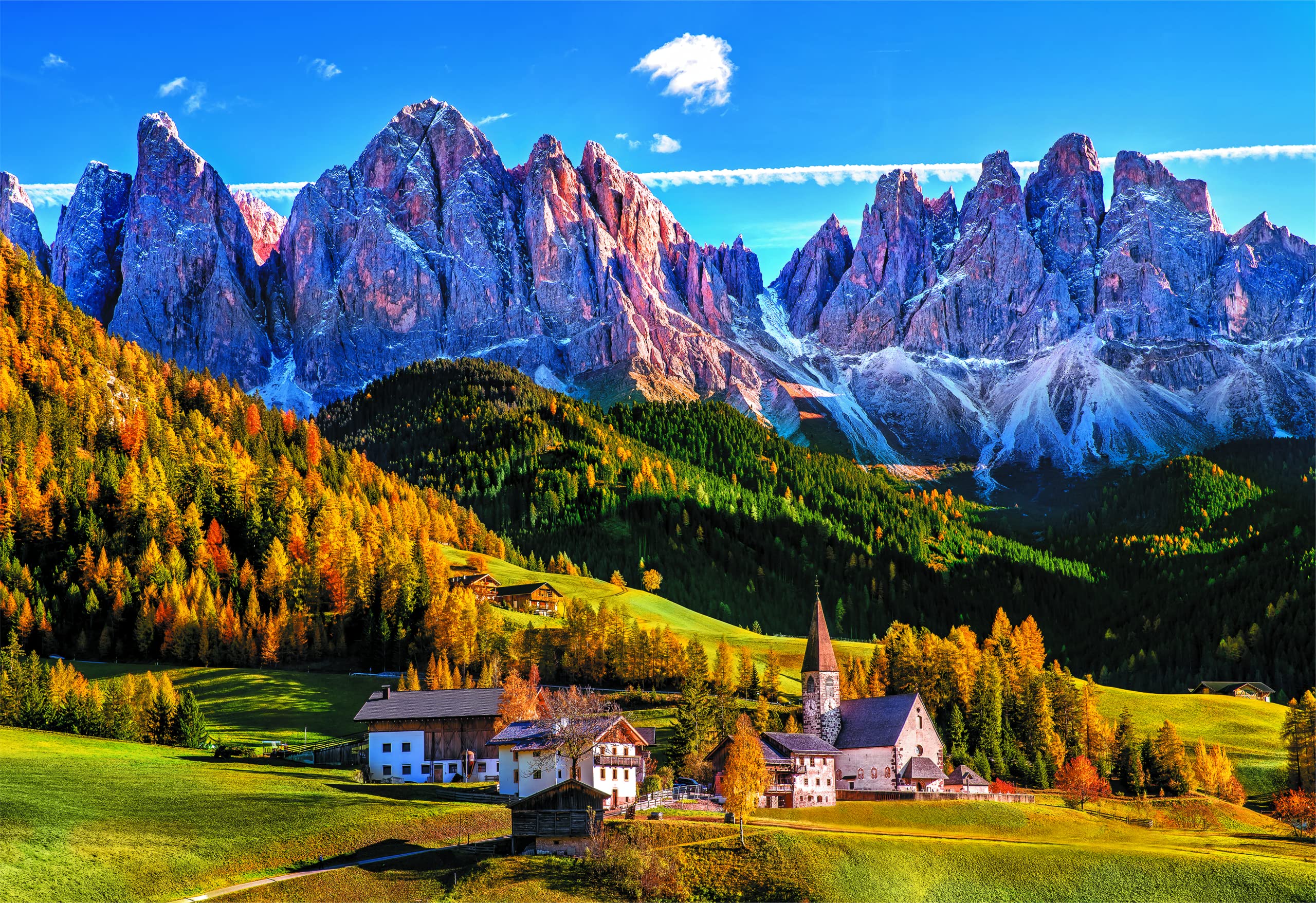 Trefl, Puzzle, Valle de Funes, Dolomitas, Italia, de 1500 Piezas, Bolzano, Bolzano-Alto Adige, Montañas. Rompecabezas con Motivo montañoso, para Adultos y niños a Partir de 12 años — view 2