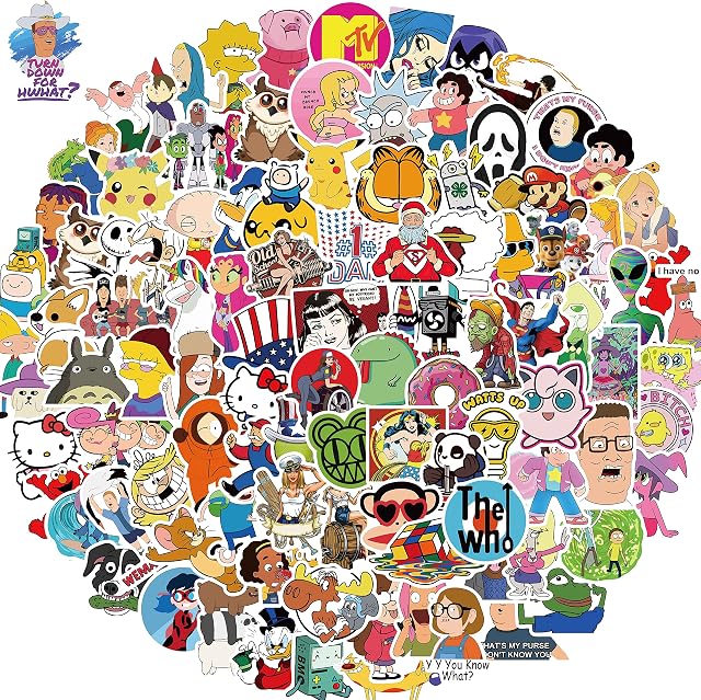 Decal Sticker Pack 201 Graffiti Waterproof Vinyl Sticker Set for Cars Motorcycles Skateboard Luggage Laptop Stickers Adults Teens