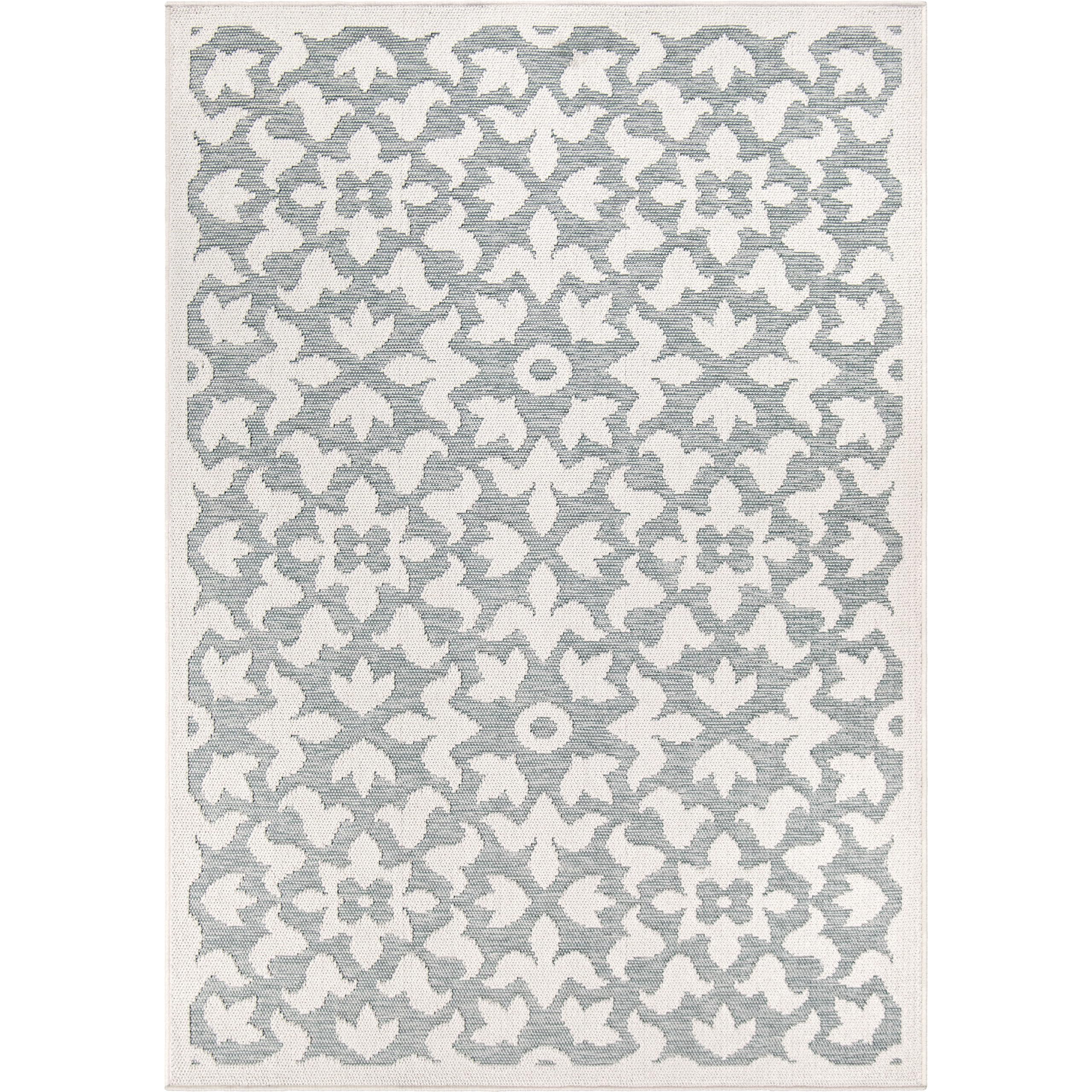 Orian RugsSouthern Life Collection - Southern Magnolia 5'3" x 7'6" Rectangle in Blue, Transitional Style Indoor Outdoor Patio and Home Decor, Floral Pattern, Soft Area Rug