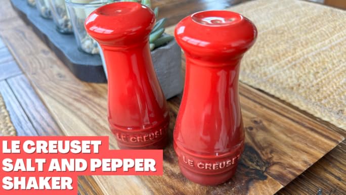 Amazon.com: Le Creuset Stoneware Salt & Pepper Shakers Set