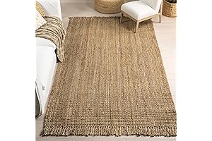 nuLOOM 2x3 Daniela Jute Tassel Hand Woven Area Rug: A Natural, Solid Chunky Farmhouse Masterpiece