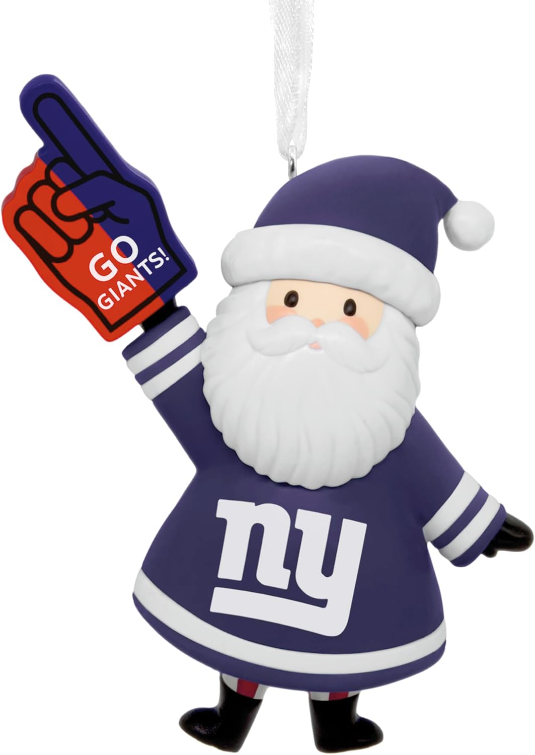 Hallmark NFL New York Giants Santa Fan Christmas Ornament, Gifts for Sports Fans