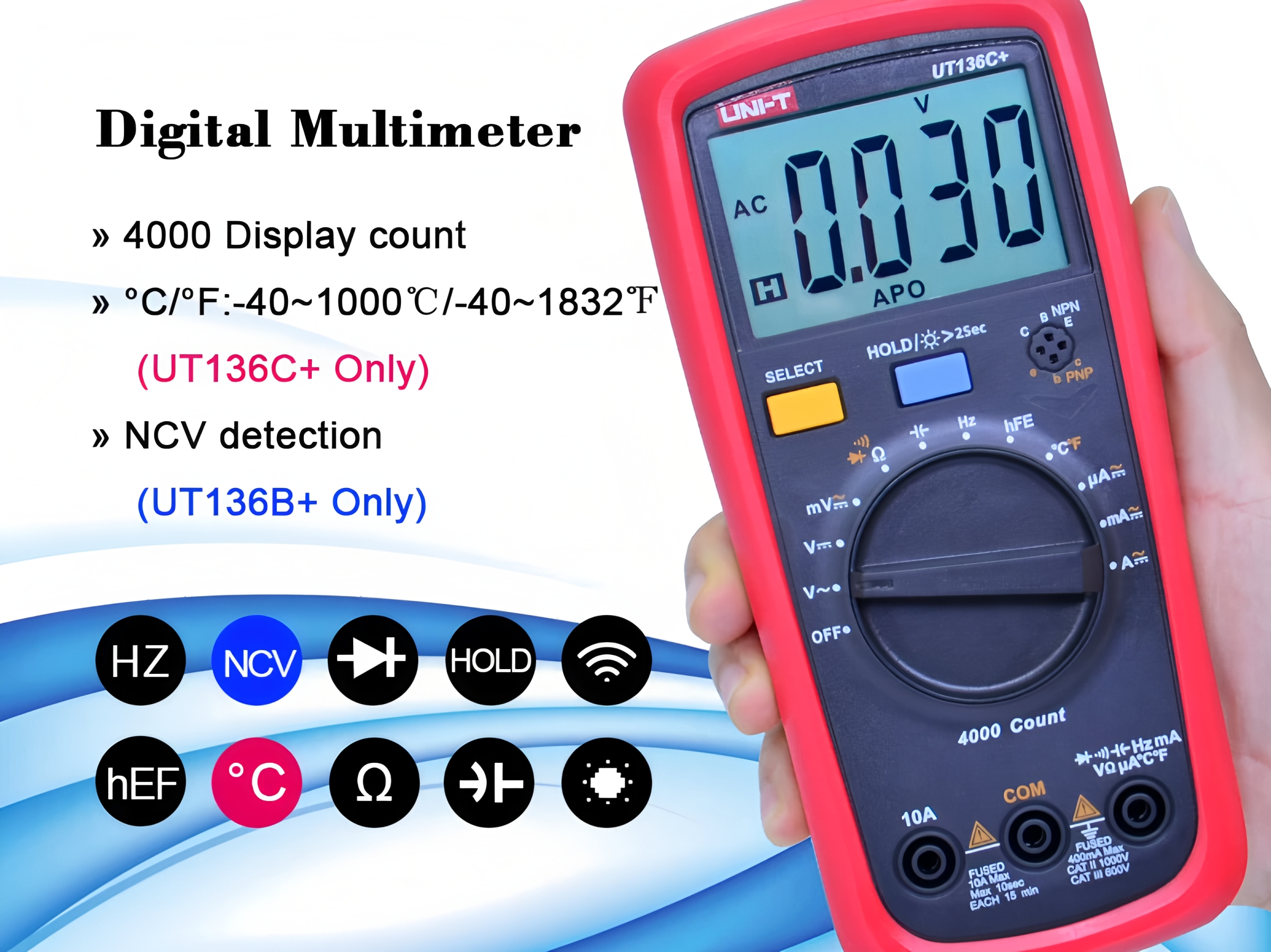 【uniです】 UNI-T UNI-TREND MULTIMETER CLAMP METER UT136B+/UT136C+ DIGITAL