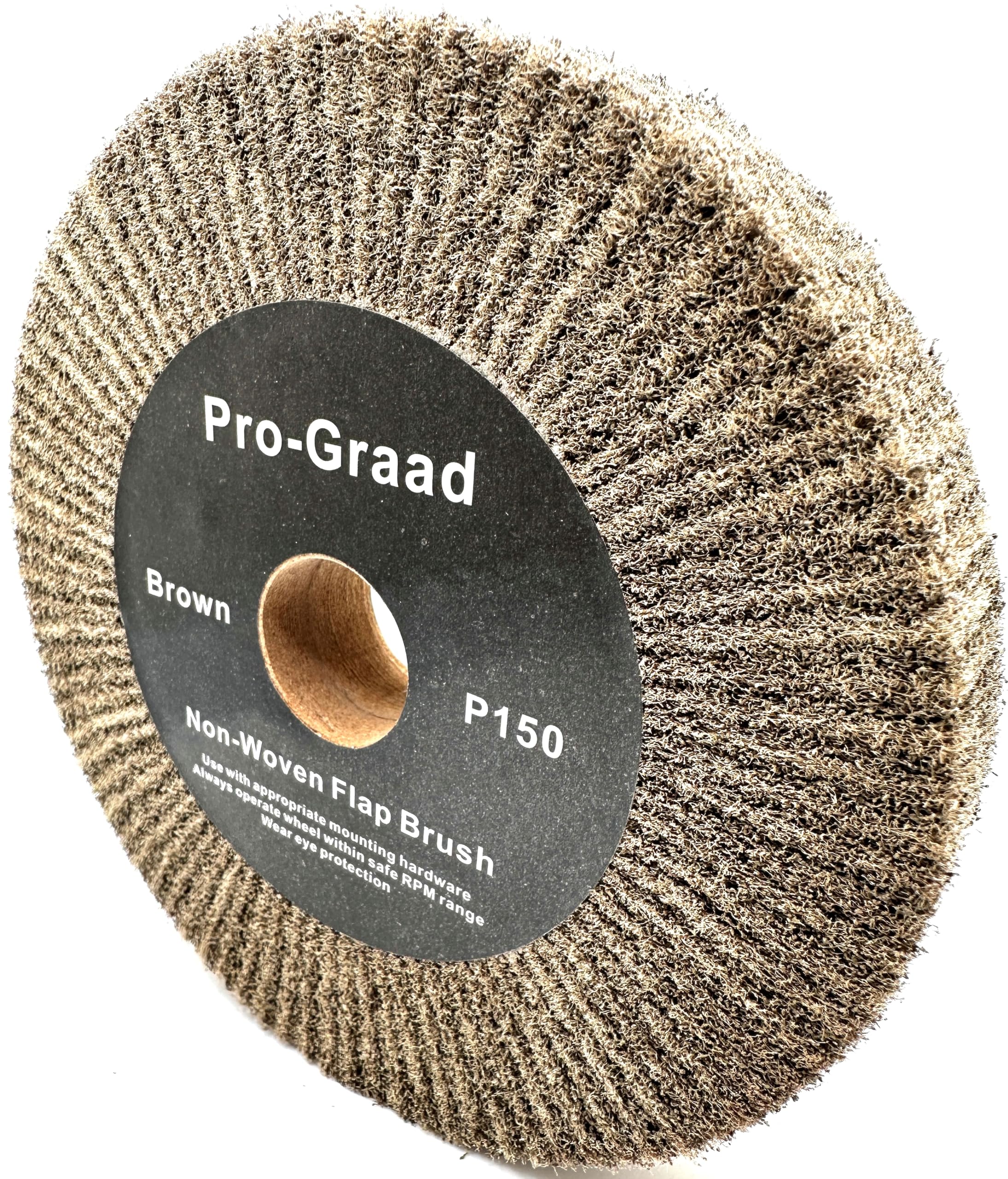 6” x 1” Brown P150 Cut & Polish Non-Woven Bench Grinder Polishing