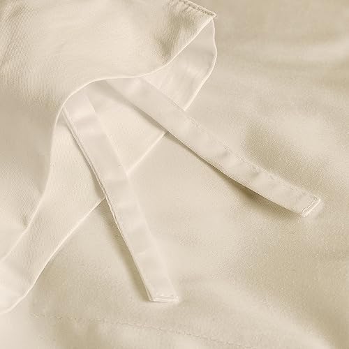 Miniatura 5 de Peru Pima - Juego de funda nórdica de 415 hilos - percal - 100% algodón Pima peruano - Juego de funda nórdica - KingCal King, marfil