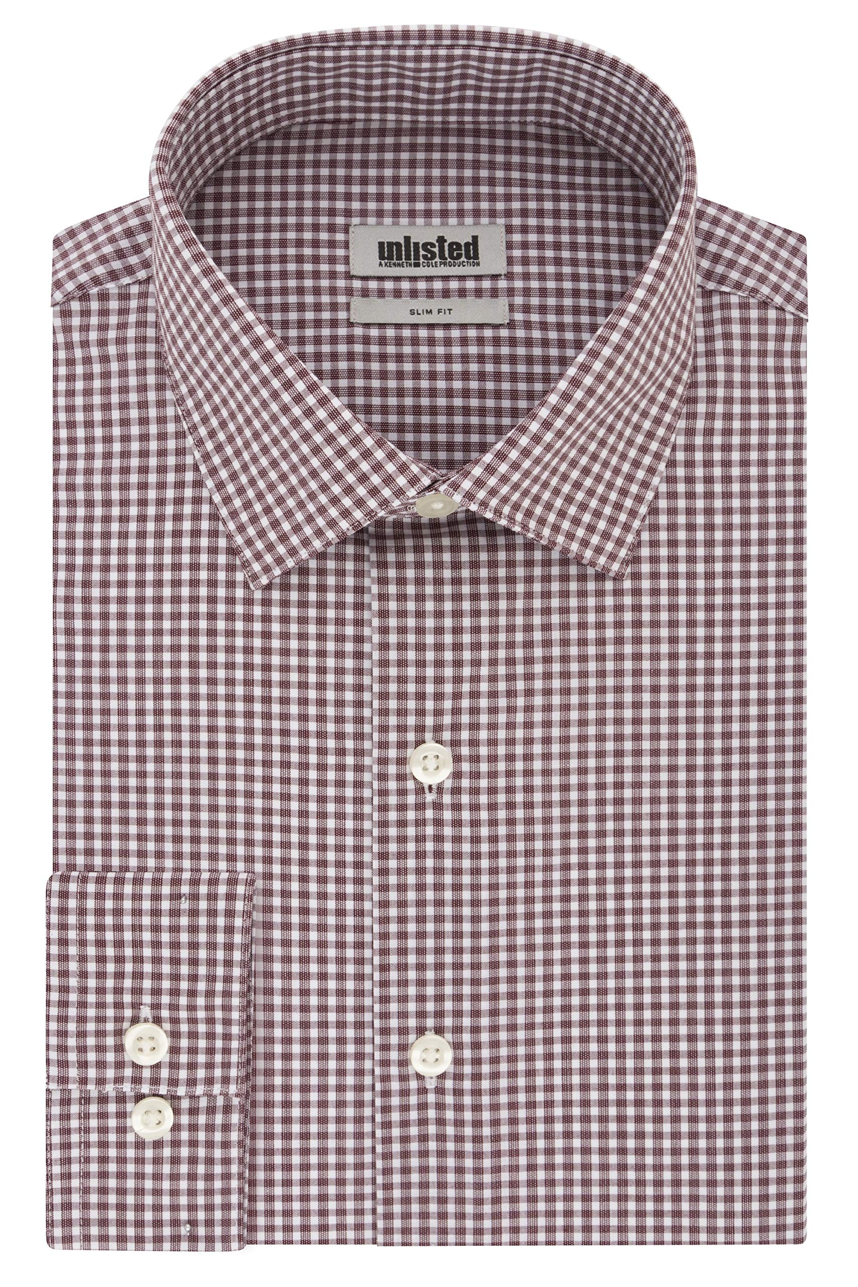 UNLISTEDby Kenneth Cole mens Slim Fit Stripe Spread Collar Dress Shirt Dress Shirt