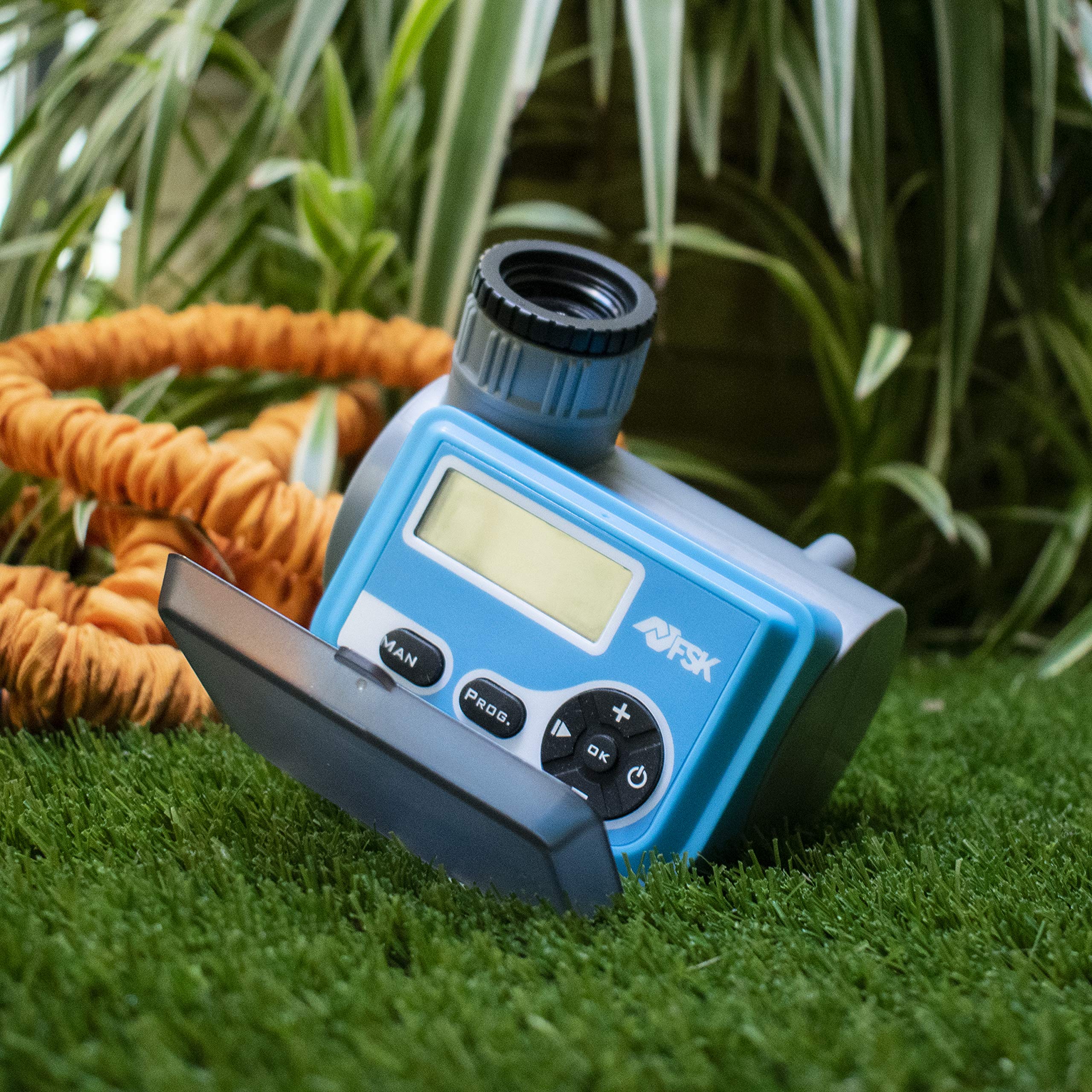 Ferrestock FSKPRO001 Programador digital especial para nebulizador con pantalla LCD para automatizar los ciclos de encendido y apagado