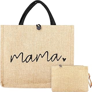 Moyel Mama Gifts Mama Tote Bag for Hospital Travel Beach New Mom Gifts for Women After Birth 1st Mothers Day Gift for New Mom Mommy Mom To Be Expecting Mom Baby Shower Gifts for Mom
