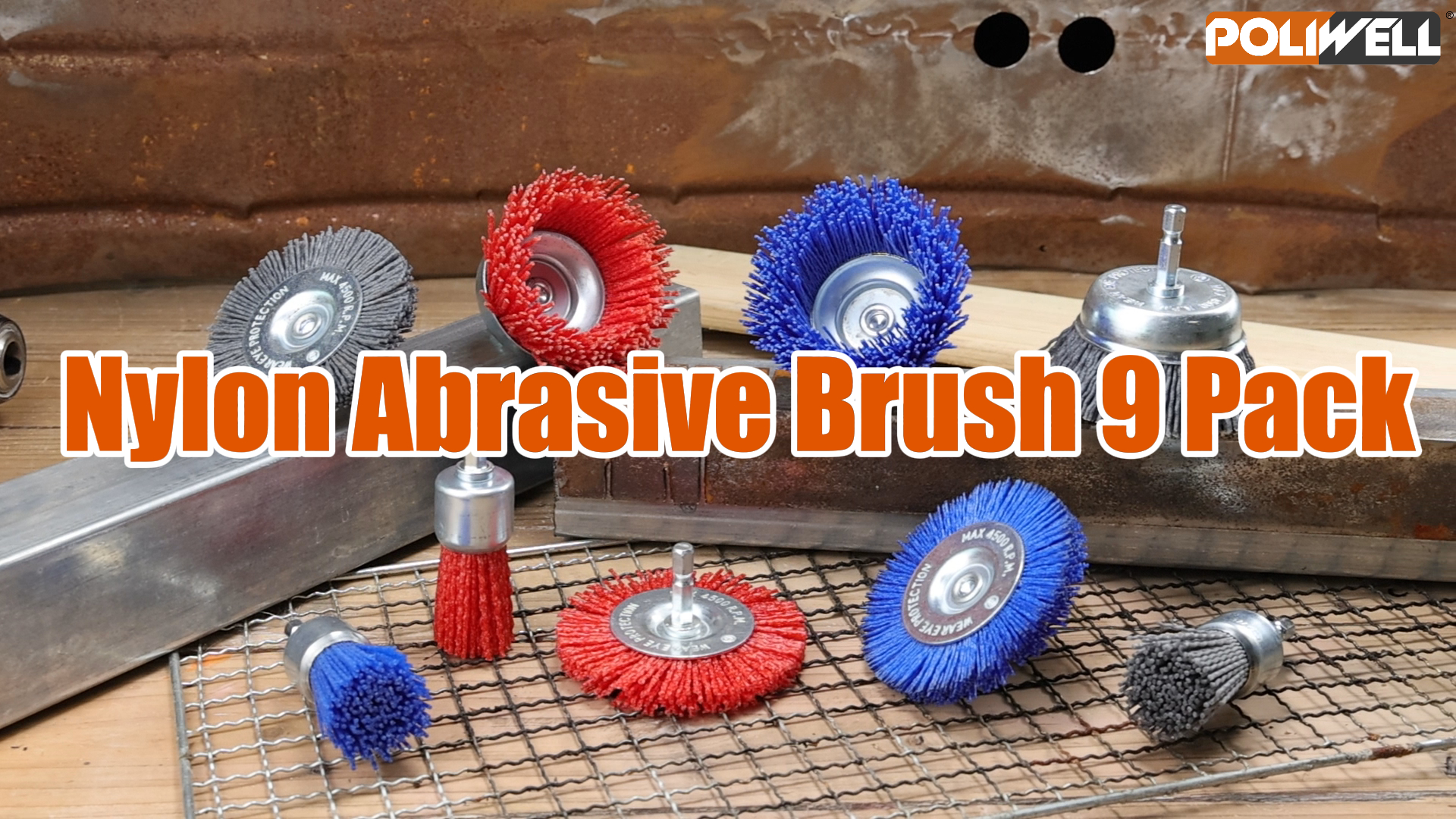 Amazon.com: POLIWELL Nylon Filament Brush 9 Pack, Abrasive Wire