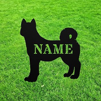 Personalized Akita Statue Stake,Custom Akita Dog Outdoor Yard Art Decor,Memorial Remembrance Silhouette Sculpture,Outdoor Statue for Yard Garden Porch Lawn Grassland Park Farm Flowerpot Decor.