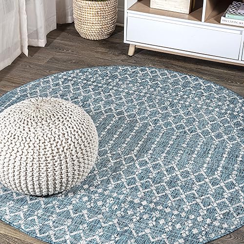 Miniatura 31 de JONATHAN Y Alfombra de área geométrica marroquí para interiores y exteriores 3X5 natural/negro, Ourika tejido texturizado para patio trasero, patio