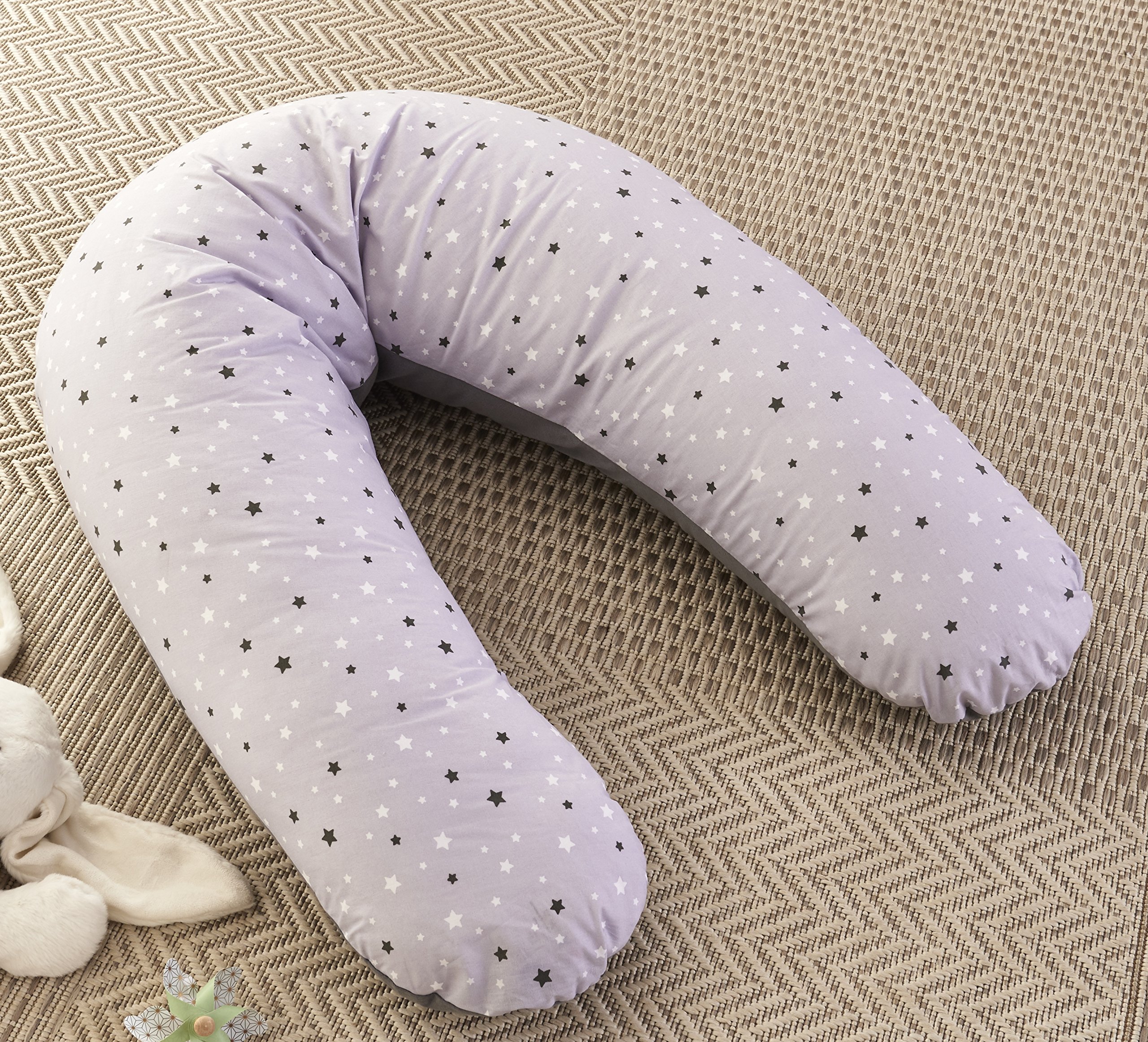 P'tit Lit - Housse de Coussin de Maternité - Pour Oreiller de Grossesse et d'Allaitement - 100% Coton : Doux et Confortable - Imperméable - Oeko-Tex® - Fabrication Française