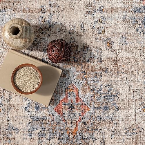 Miniatura 7 de nuLOOM Yanet - Alfombra de pasillo floral y cachemira de 2 x 8 pies para sala de estar, dormitorio, comedor, entrada, pasillo, cocina, beige