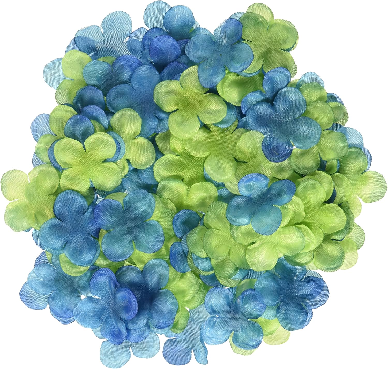 Lillian Rose Blue and Green Silk Flower Rose Petals, One