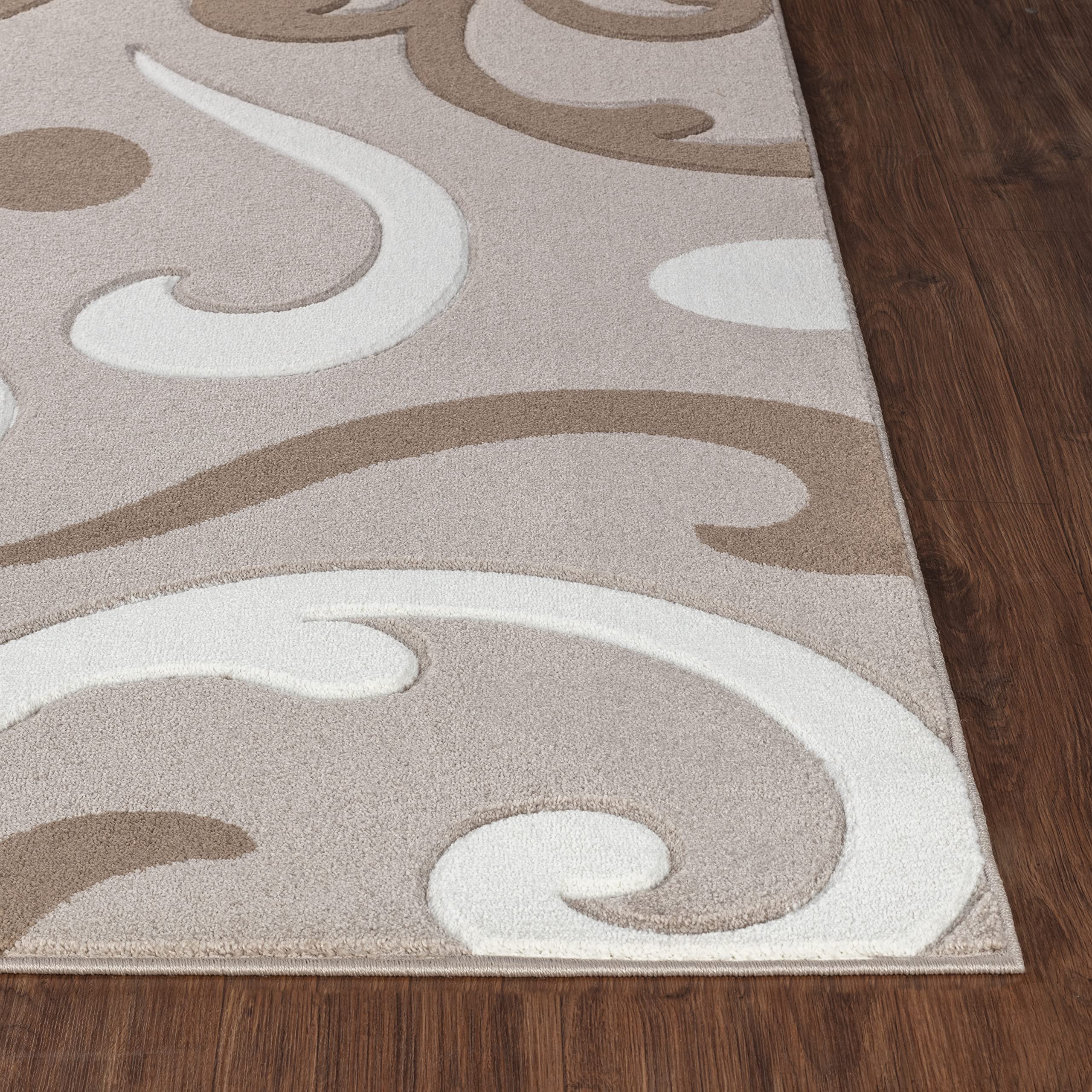 Surya Marseille Modern Rug Runner, Abstract Design in Marble Look for Dining Room Bedroom, Living Room Rug - Image 4