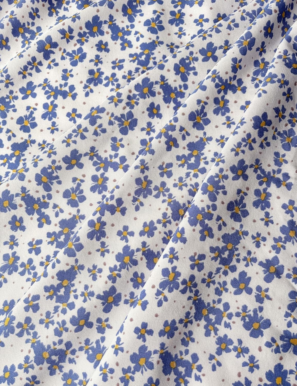 Spring Long Puff Sleeve Maternity Dress Floral Ruffle Hem Mermaid Baby Shower/Photoshoot Dress - Image 6