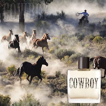 Tru Western Cowboy Cologne for Men 3.4 fl oz, Rugged Woodsy Fragrance, Fresh Moss, Juniper, Sage, Mahogany Woods, Long Lasting, Woody, Spicy, Earthy Masculine Scent