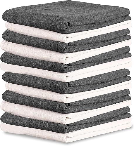 Fabric Tech Toallas de cocina 100% algodón natural, paños de limpieza superabsorbentes y reutilizables, juego de toallas de mano y platos, ultra