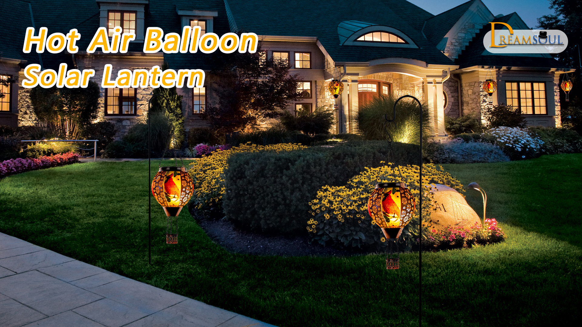 Amazon.com: DREAMSOUL Cardinal Hot Air Balloon Solar Lantern