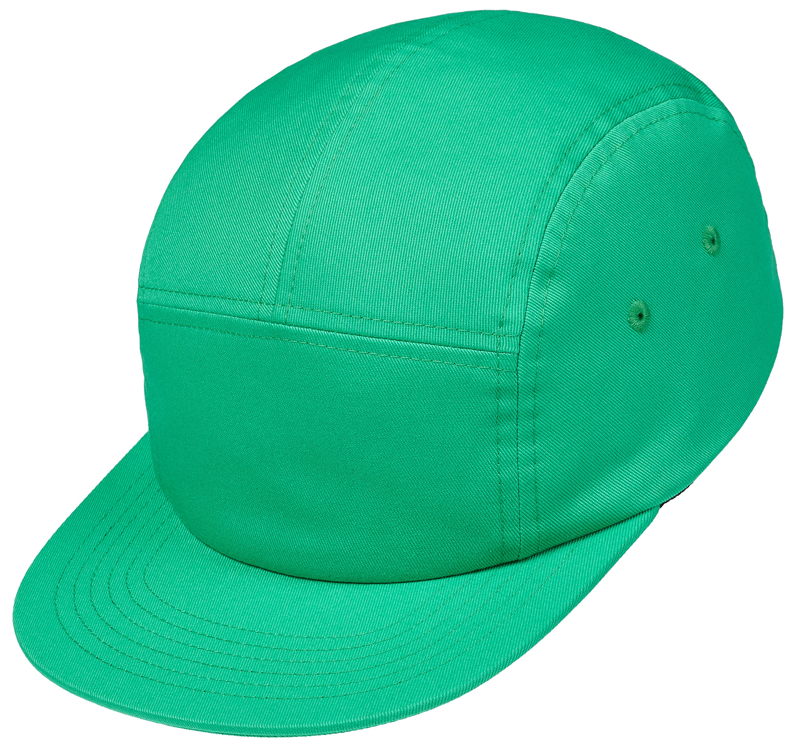 Enter the Complex® 5 panel cap, 100% cotton, adjustable size, Green, One Size
