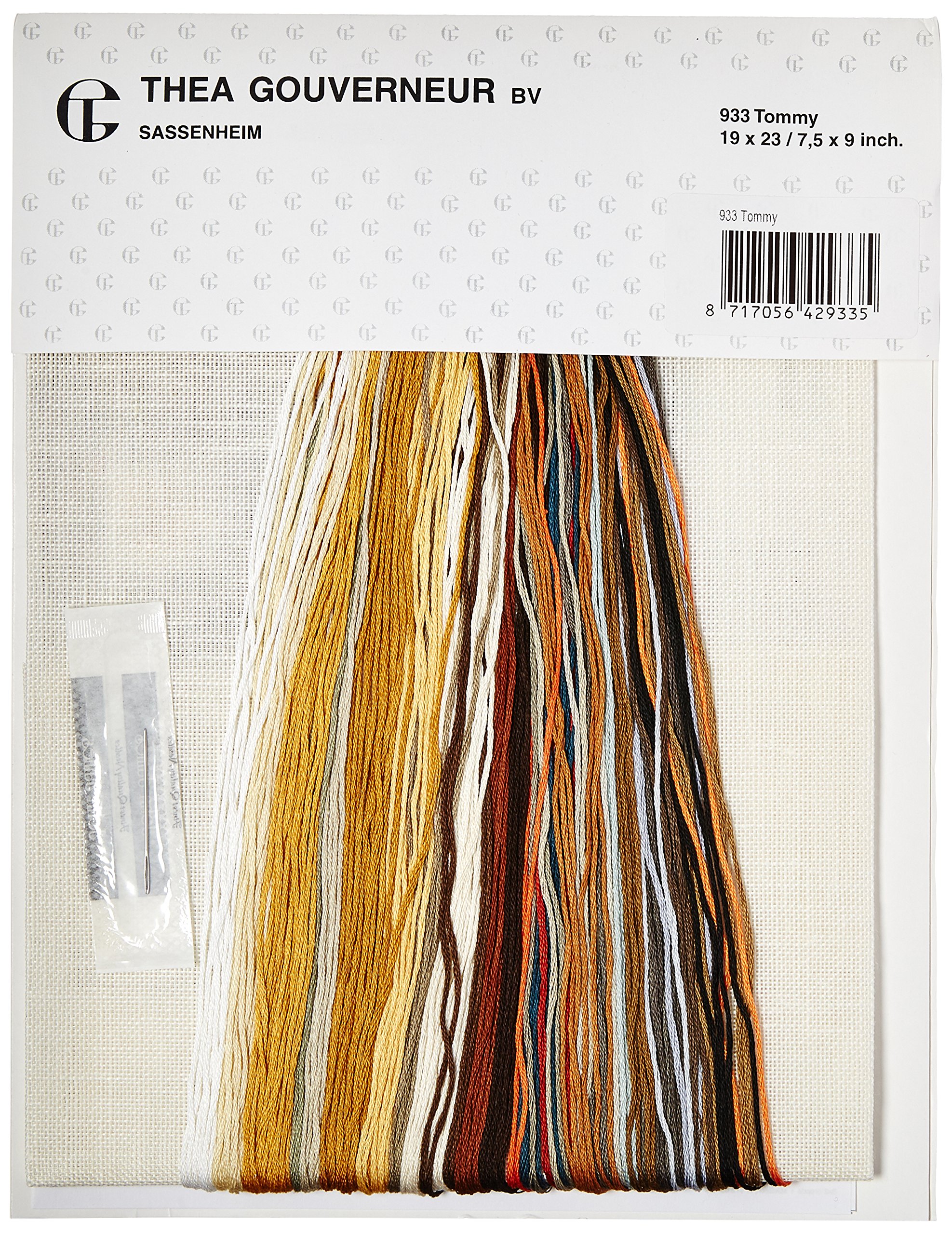 Thea Gouverneur Boxer On Linen Cross Stitch Kit-8.75-inch x 10.625-inch 24 Count, 22x27cm, Transparent - Image 2