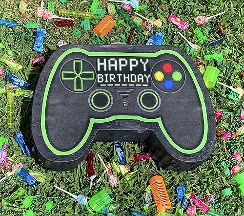 Miniatura 7 de Juego de mandos de piñata para videojuegos, ideal para decoraciones de cumpleaños de jugadores, piñatas, cumpleaños para niños, suministros de