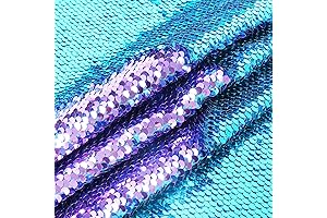 LOTOFUN Sequin Fabric Sensory: Reversible, Sequined Fabric, 51"x18"