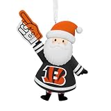 Hallmark Christmas Ornament, NFL Cincinnati Bengals Santa Fan Ornament, Gifts for Sports Fans