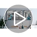 Large Black Framed Wall Art for Living Room Wall Decor for Office Bedroom Wall Decoration Blue Abstract Pictures Black and White Paintings Modern Room Aesthetic Home Decor 3 Piece Art Prints