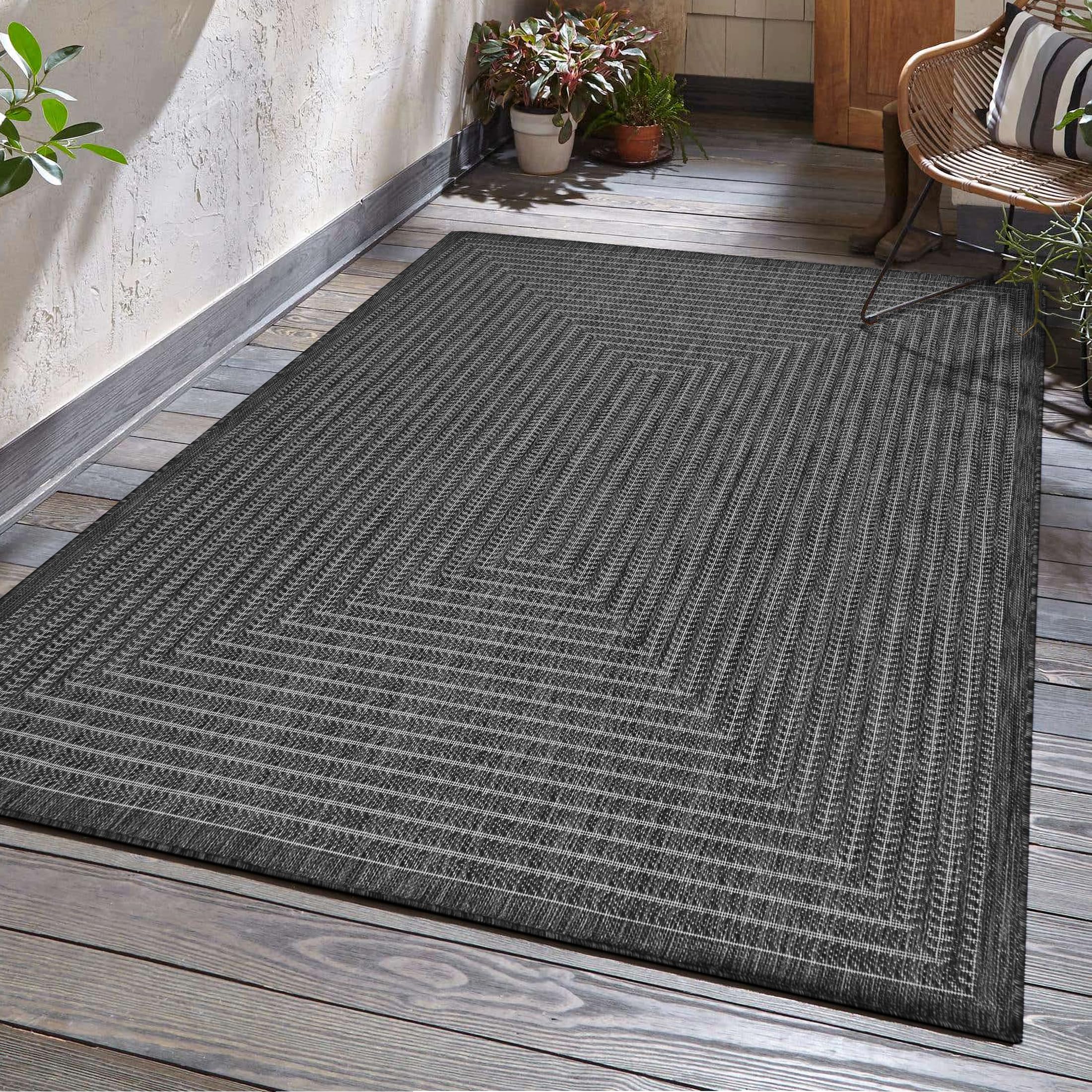 SIMILAR TO…Adiva Rugs Outdoor Indoor Area Rug, Weather Resistant, Easy to Clean, Stain Resistant Floor Mat for Dining Room, Backyard, Deck, Patio (Pebble Weiss, 5' x 7')