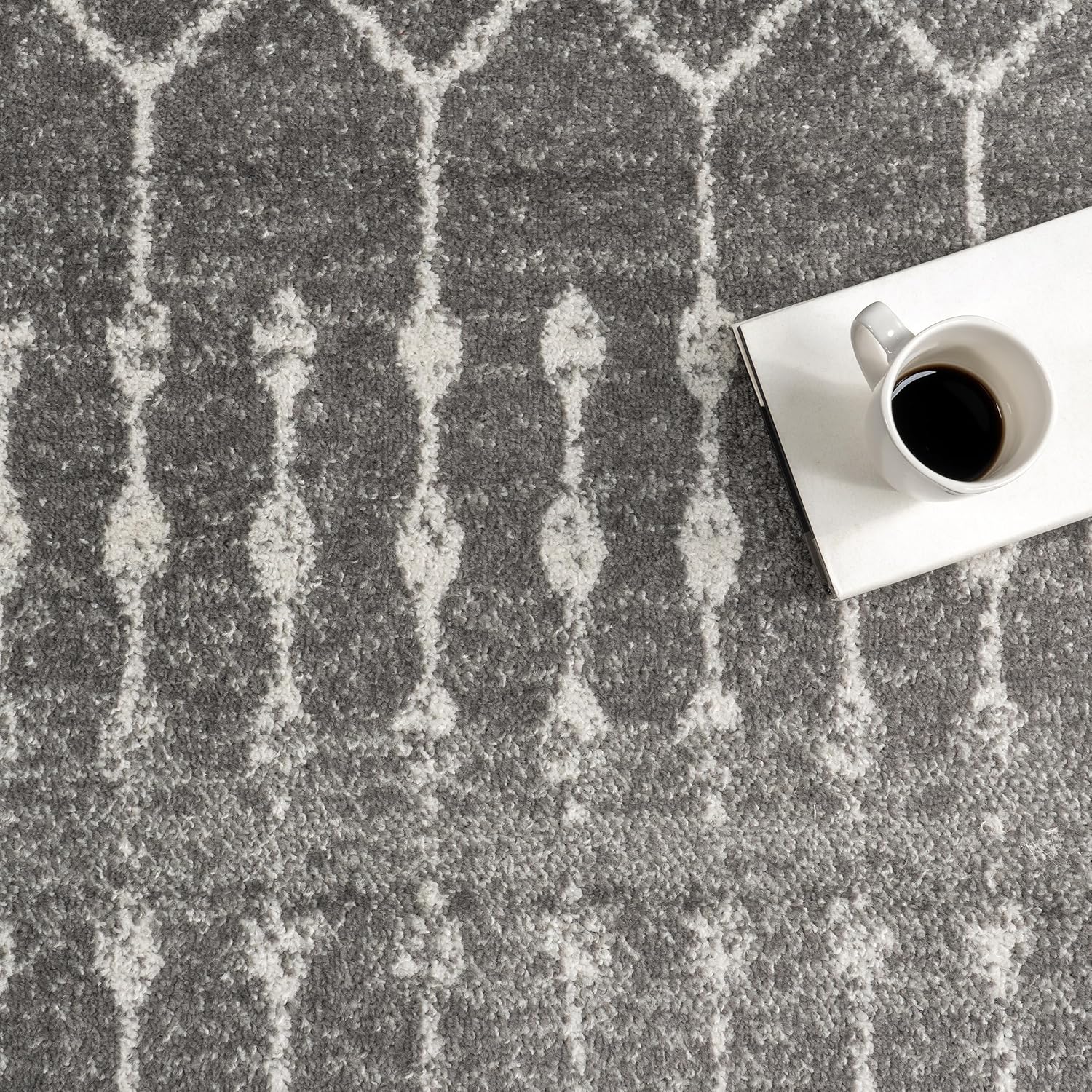 nuLOOM 5x7 Moroccan Blythe Area Rug, Dark Grey, Faded Bohemian Design, Stain Resistant, For Bedroom, Dining Room, Living Room, Hallway, Office, Kitchen, Entryway