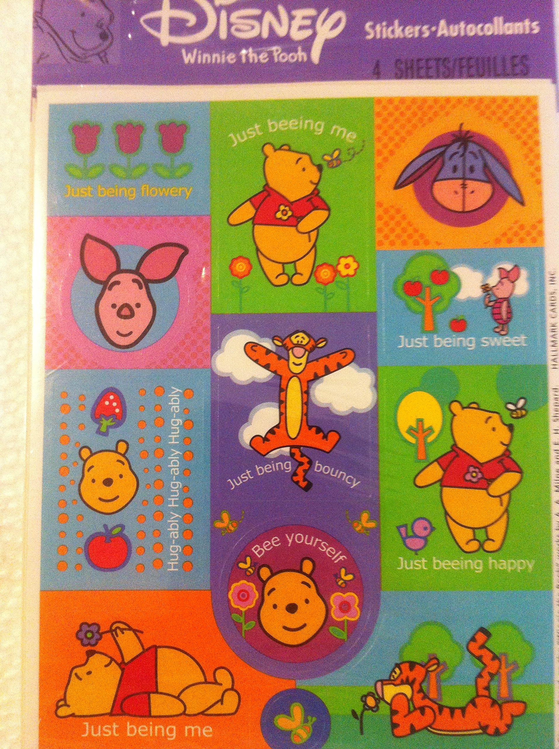 DISNEY:WINNIE THE POOH:STICKERS: AUTOCOLLANTS:HEARTLINE:HALLMARK