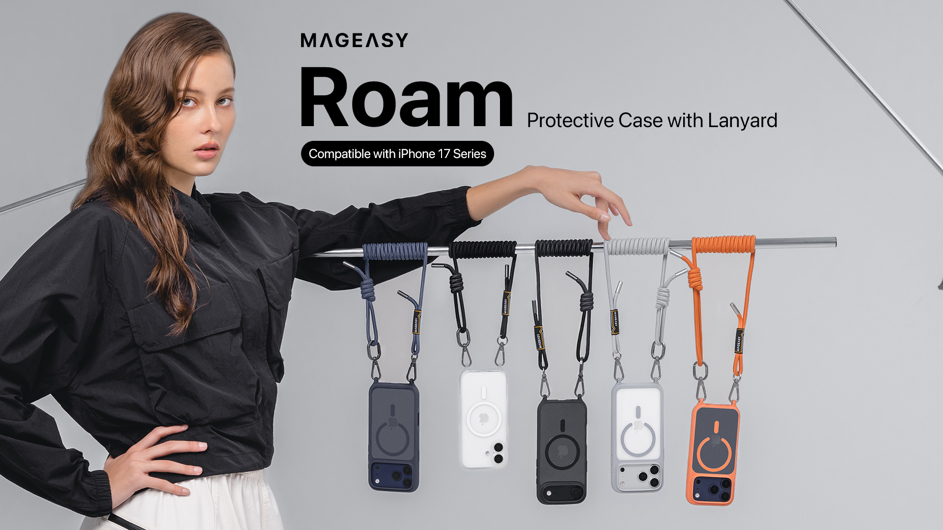 Amazon.com: MAGEASY Roam MagSafe Crossbody iPhone Case with