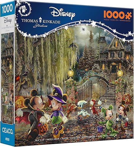 Miniatura 3 de Ceaco - Thomas Kinkade - Disney - Mickey y Minnie Halloween Fun - Rompecabezas de 1000 piezas