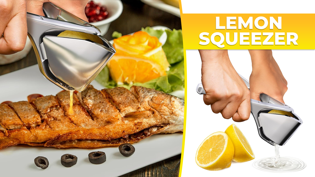 Amazon.com: Lemon Squeezer Stainless Steel - Manual Citrus Juicer