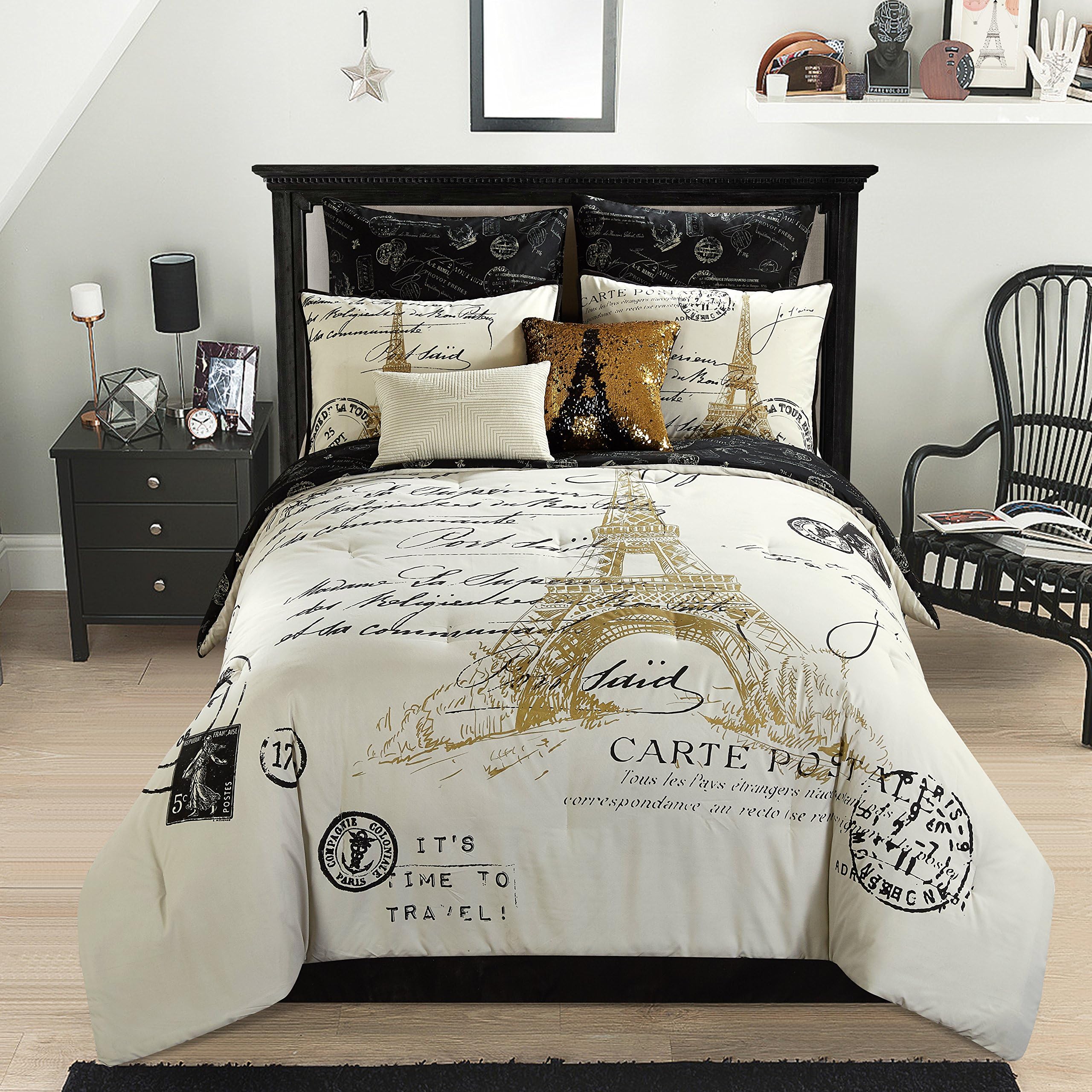 Casa Paris Gold 8 Piece Comforter Set