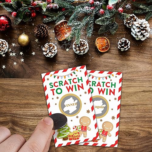 Miniatura 4 de Tarjetas de juego para rascar de Navidad  Juegos de rascar para fiestas de Navidad para adultos  Boletos para rifas de Navidad  Actividades y