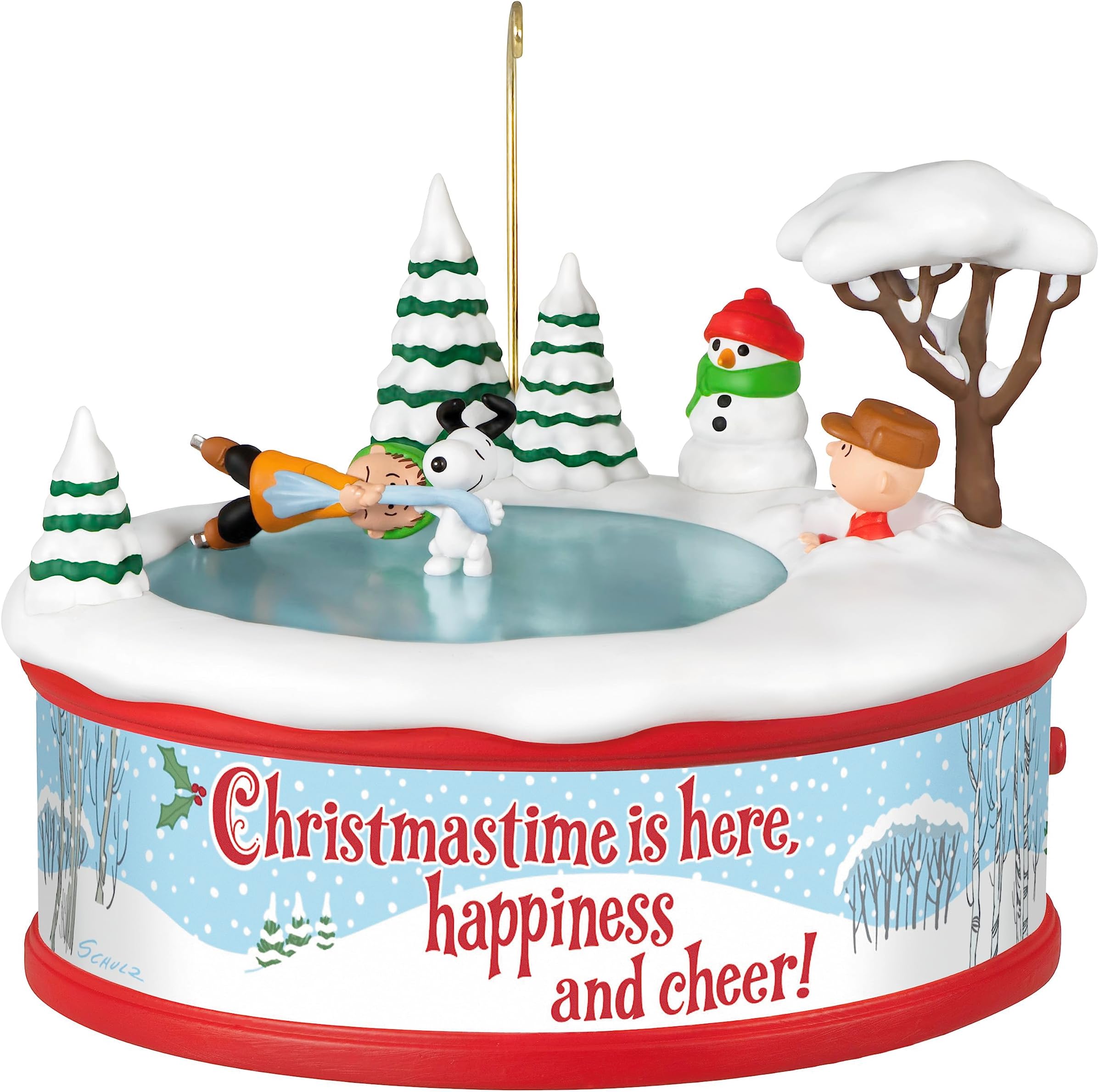 Christmas Ornament 2023, The Peanuts Gang "Christmastime Is Here" Musical Ornament With Motion, Gifts for Peanuts Fans