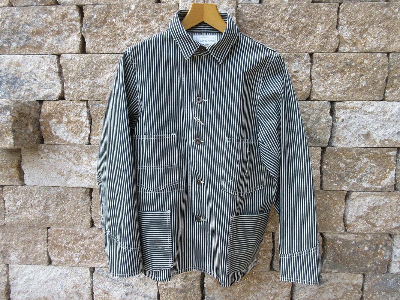60’s〜Angelica stripe work jacket Heavy Engineer Hickory Stripe Denim Vintage Worker Jacket