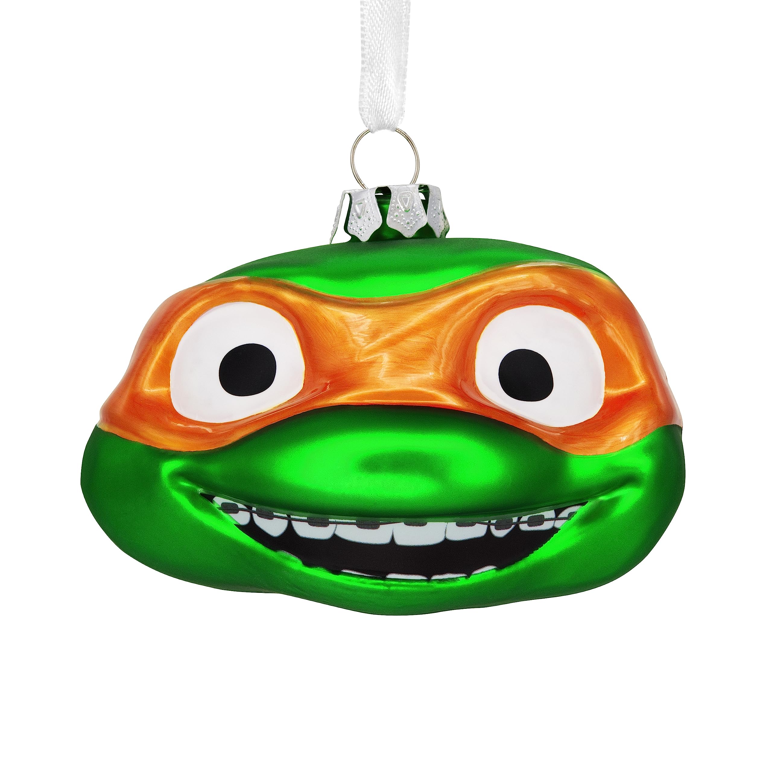 Hallmark Blown Glass Michelangelo Teenage Mutant Ninja Turtles: Mutant Mayhem Raphael Christmas Ornament, Blown Glass