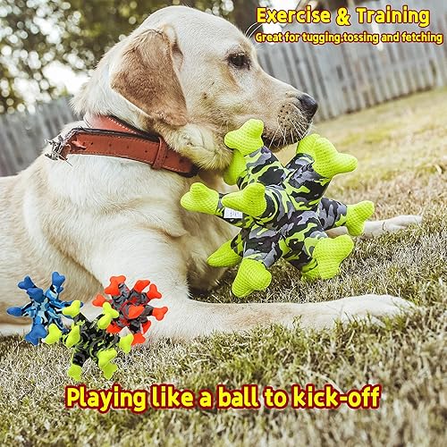 Miniatura 6 de Juguetes chirriantes para perros, juguete de limpieza de dientes de perro, tira y afloja, juguete de peluche con chirriantes, juguete interactivo