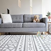 Vista 16 de Cushmat Elegante alfombra de juego de espuma reversible (grande, Explorer - rosa ceniza) - Tapete de juego suave, impermeable y duradero para bebés