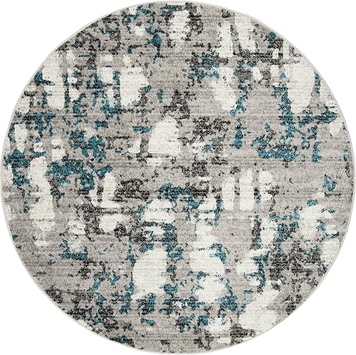 Miniatura 3 de SAFAVIEH Skyler Collection SKY193B - Alfombra moderna abstracta que no desprende pelusa, para comedor, entrada, vestíbulo, sala de estar,