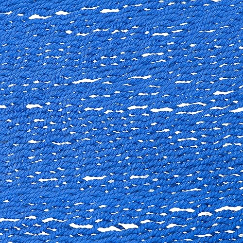 Miniatura 7 de Sunnydaze - Hamaca doble de cuerda de poliéster hilado suave para exteriores, capacidad de peso de 600 libras, hamaca extra grande, color azul