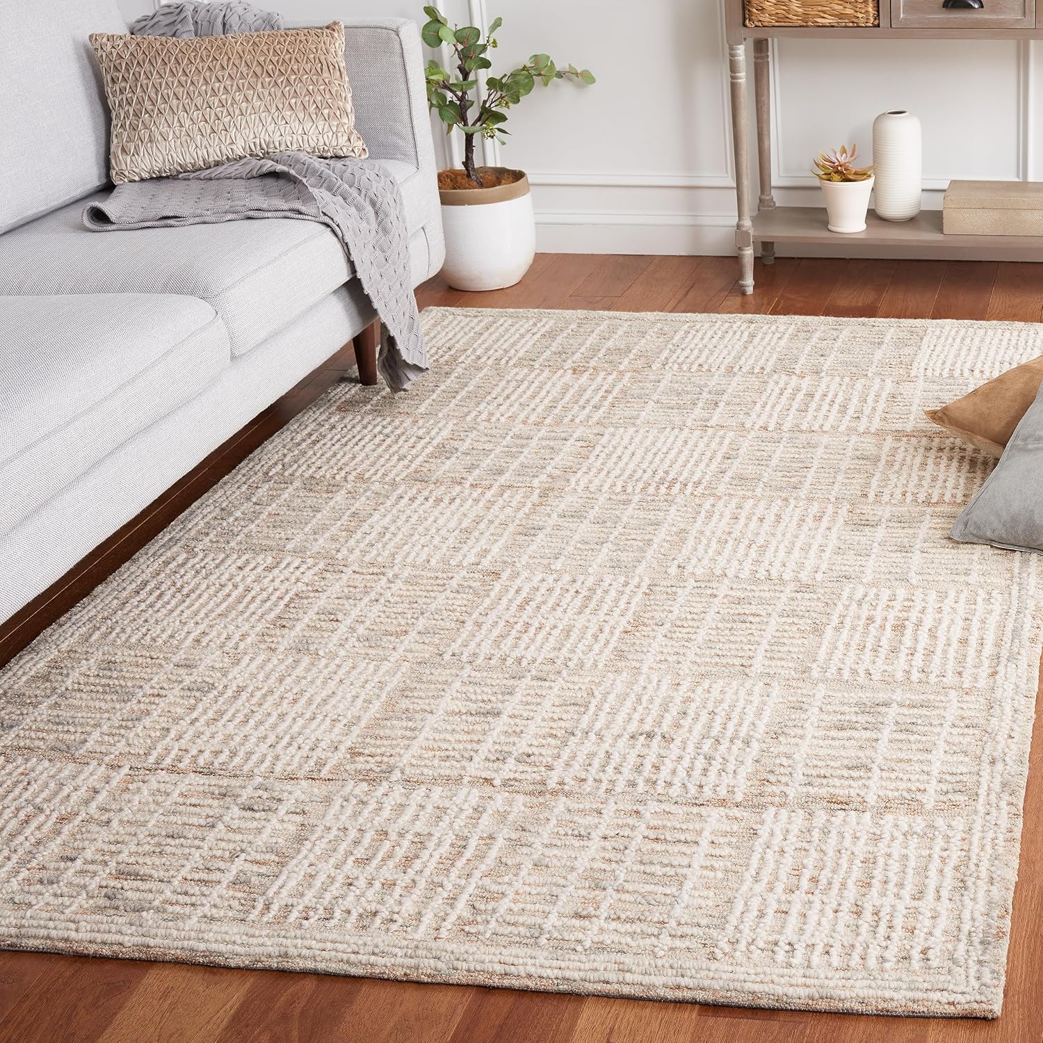 Rug 4x6ft Anmanari Brown ABR836 - Better World Arts main image 1