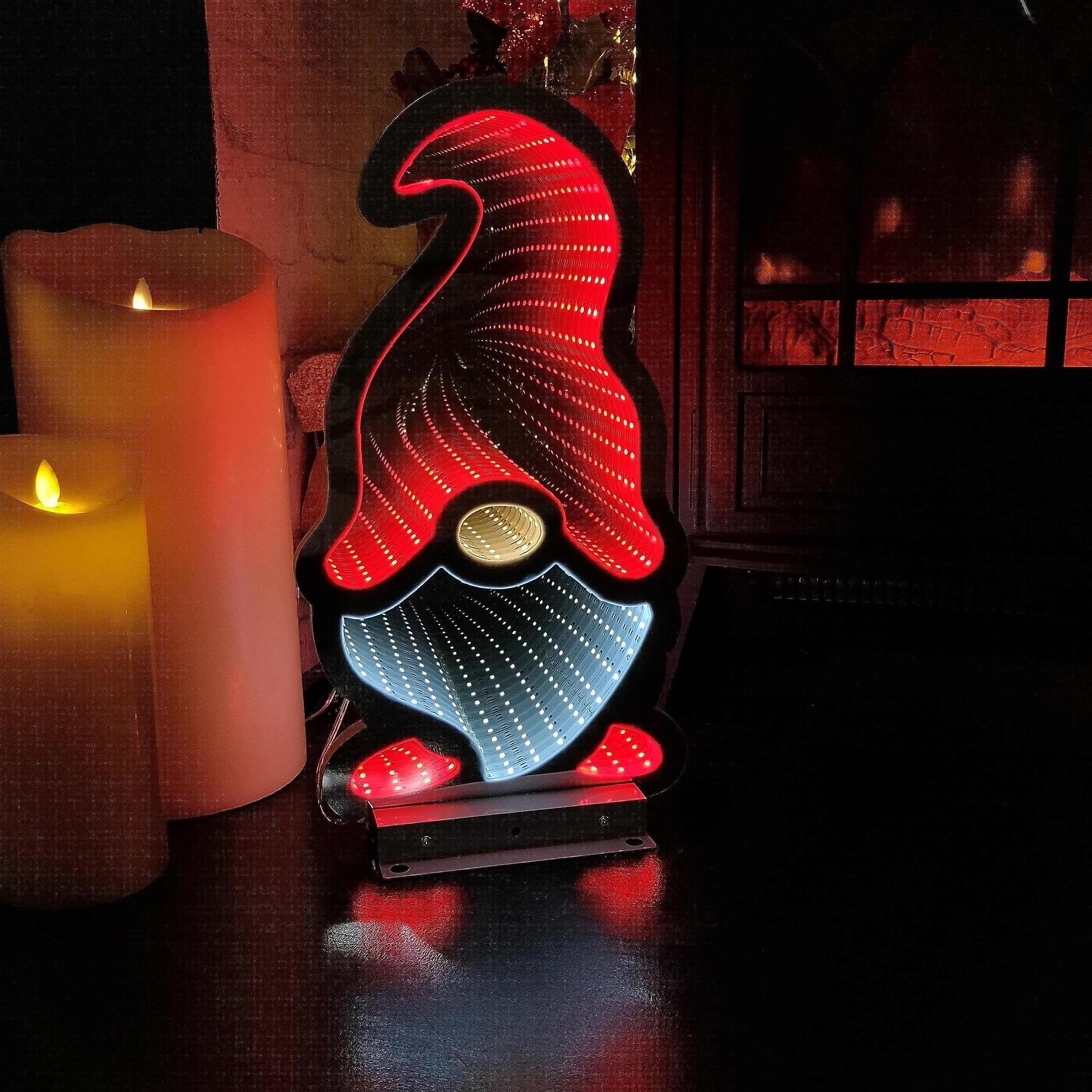 Light/Red 40Cm Led Infinity Gonk - Hat