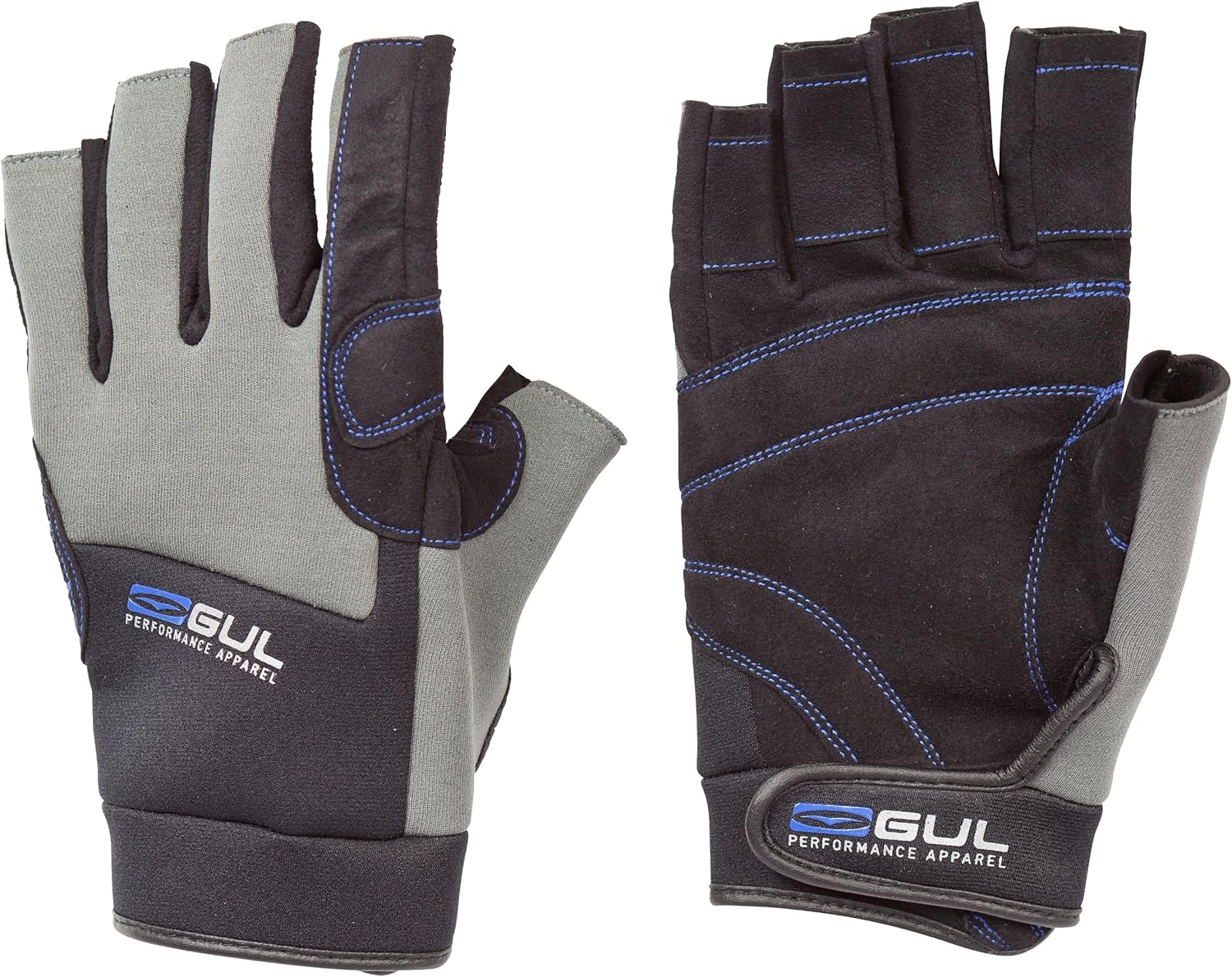 GUL Winter Short Finger Sailing Gloves 2018 - Black/Charcoal