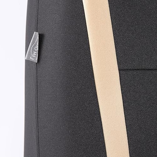 Vista 111 de FH Group - Juego completo de fundas de asiento de automóvil, de tela negra, ajuste universal, de asiento delantero de respaldo bajo y de asiento