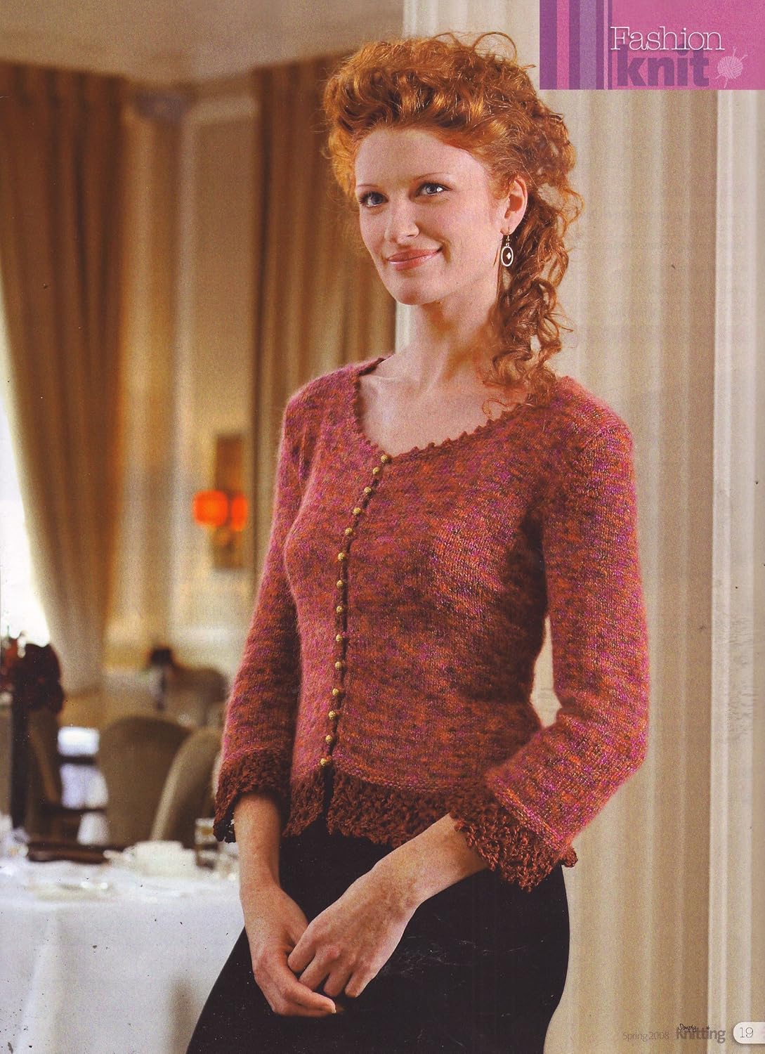 Women's Mohair Cardigan Knitting Pattern To fit bust or chest 32" 34